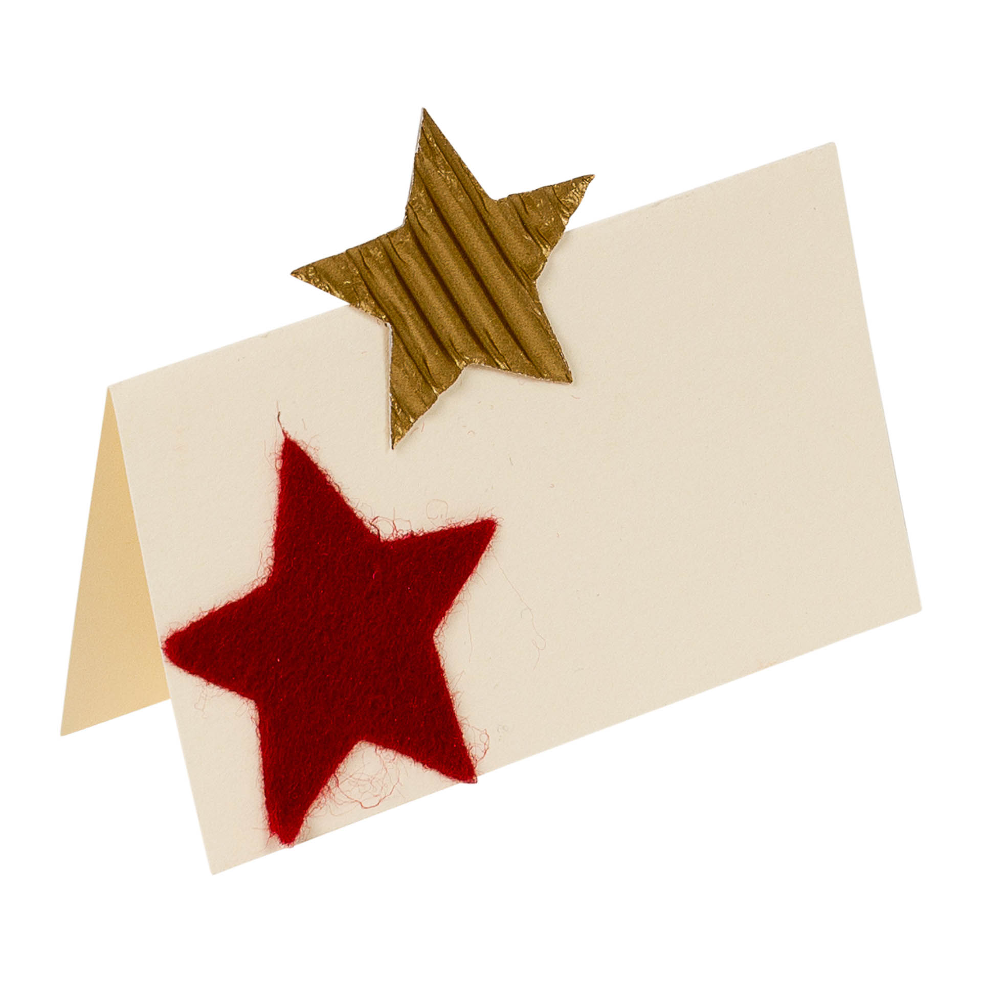 Tischkarten, Sterne rot-gold